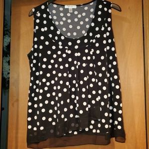 Black and white polk a dot